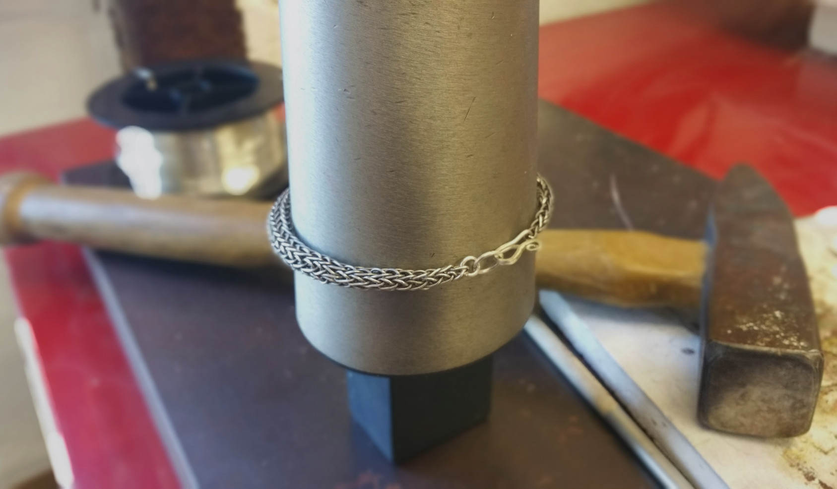 woven silver bracelet
